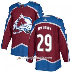 Män Ishockey Colorado Avalanche Tröja Nathan MacKinnon 29 Adidas 2017-2018 Burgundy Röd Authentic